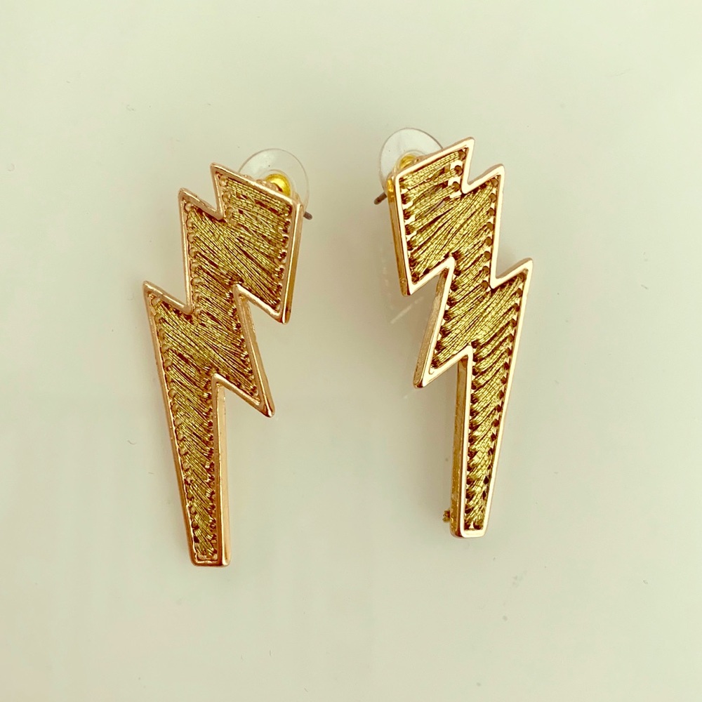Lightning bolt earrings